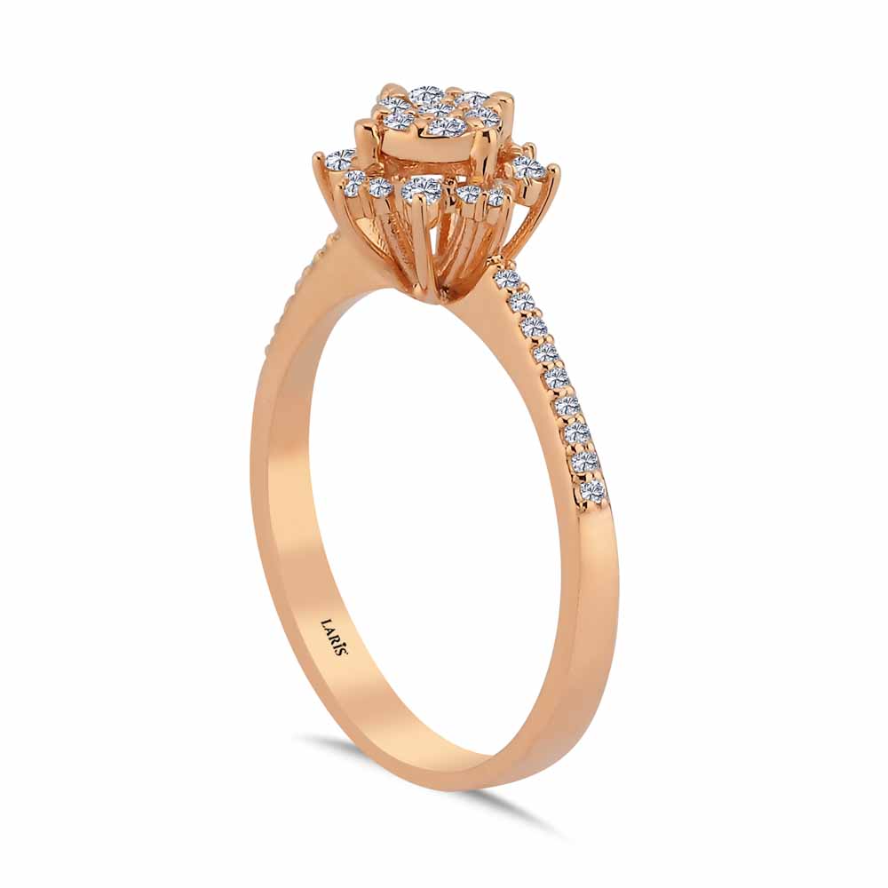 0,30 Karat Pırlanta Vintage Lotus Coronet Yüzük