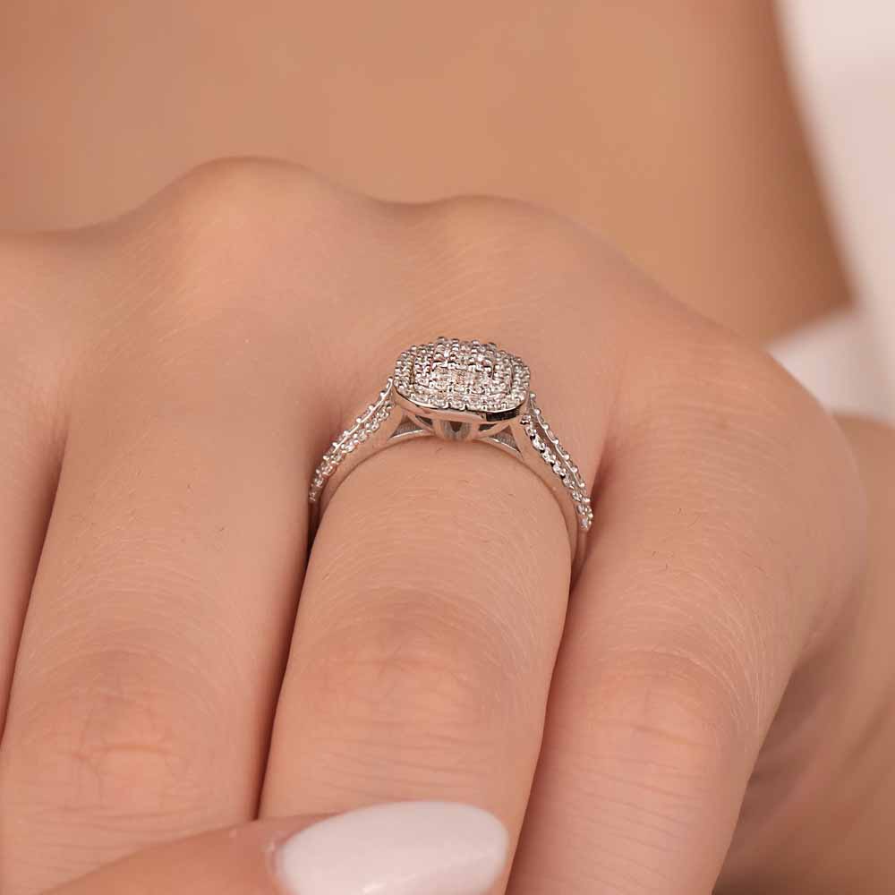 0,50 Karat Pırlanta Çift Kollu Coronet Yüzük