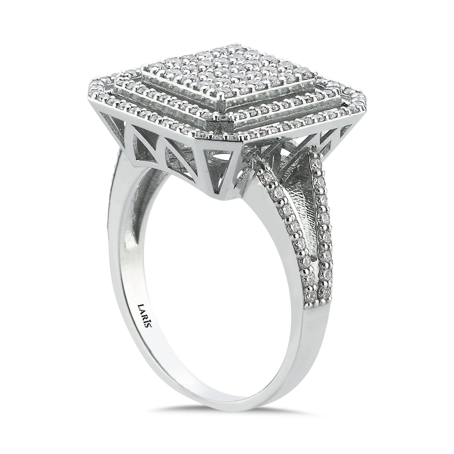 1,08 Karat Pırlanta Mega Baget Coronet Yüzük