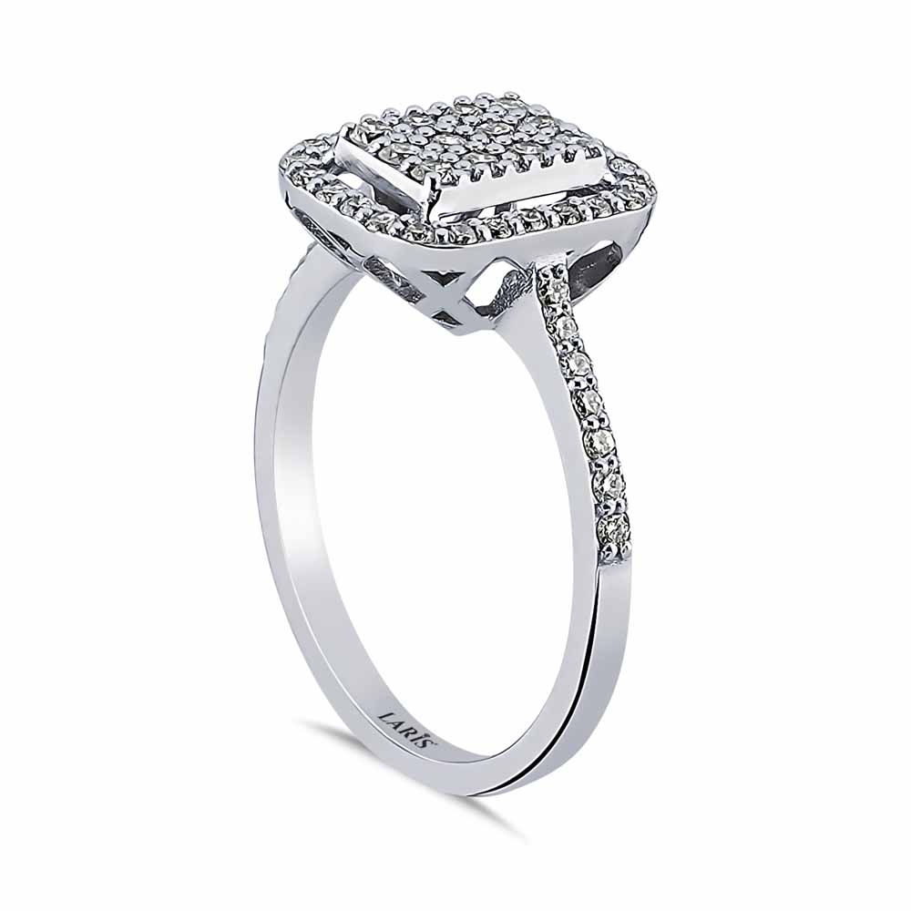 coronet yüzükler 0,45 Karat Pırlanta Baget Görünümlü Coronet Yüzük