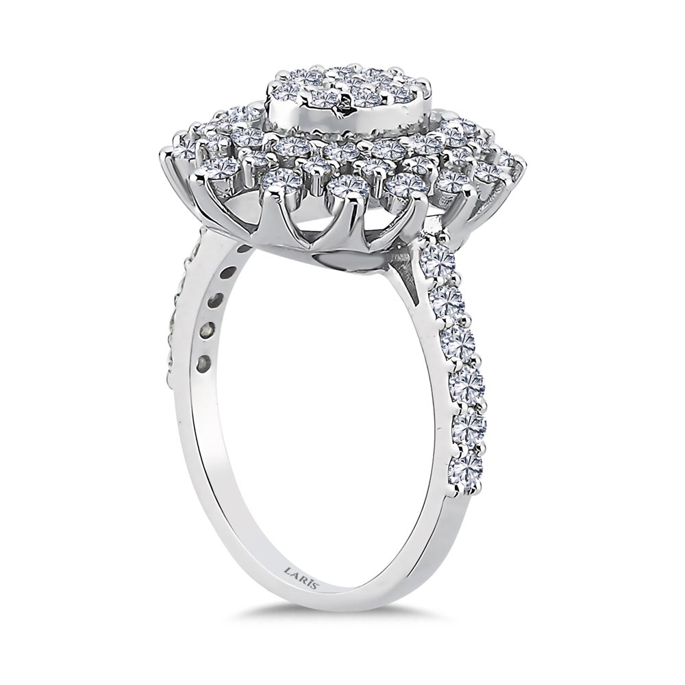 coronet yüzükler 1,45 Karat Pırlanta Oval Mega Coronet Yüzük