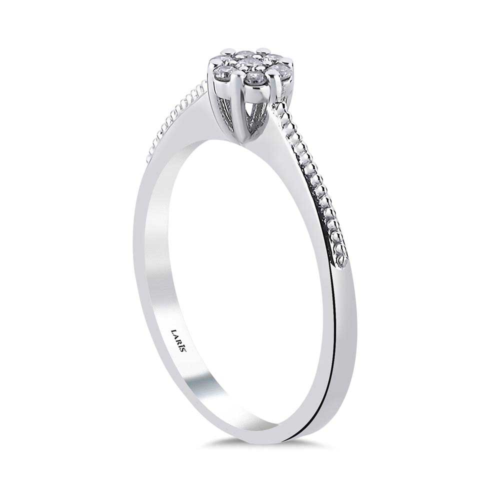 coronet yüzükler 0,23 Karat Pırlanta Kolları Güverseli Coronet Yüzük