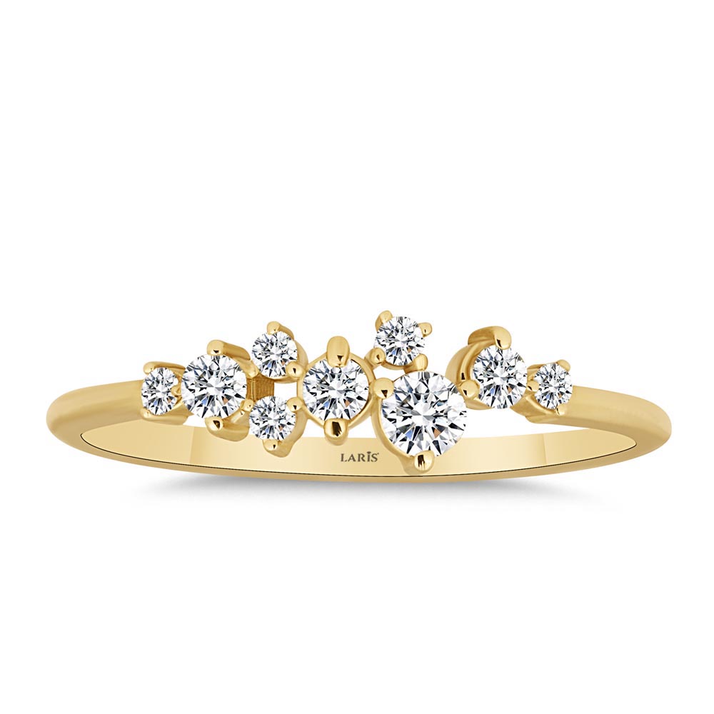 0,20 Karat Pırlanta Fantezi Yarımtur Yüzük