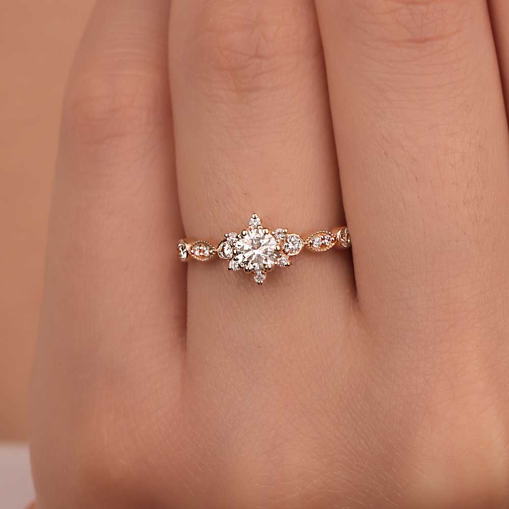 0,45 Karat Pırlanta Vintage Yüzük