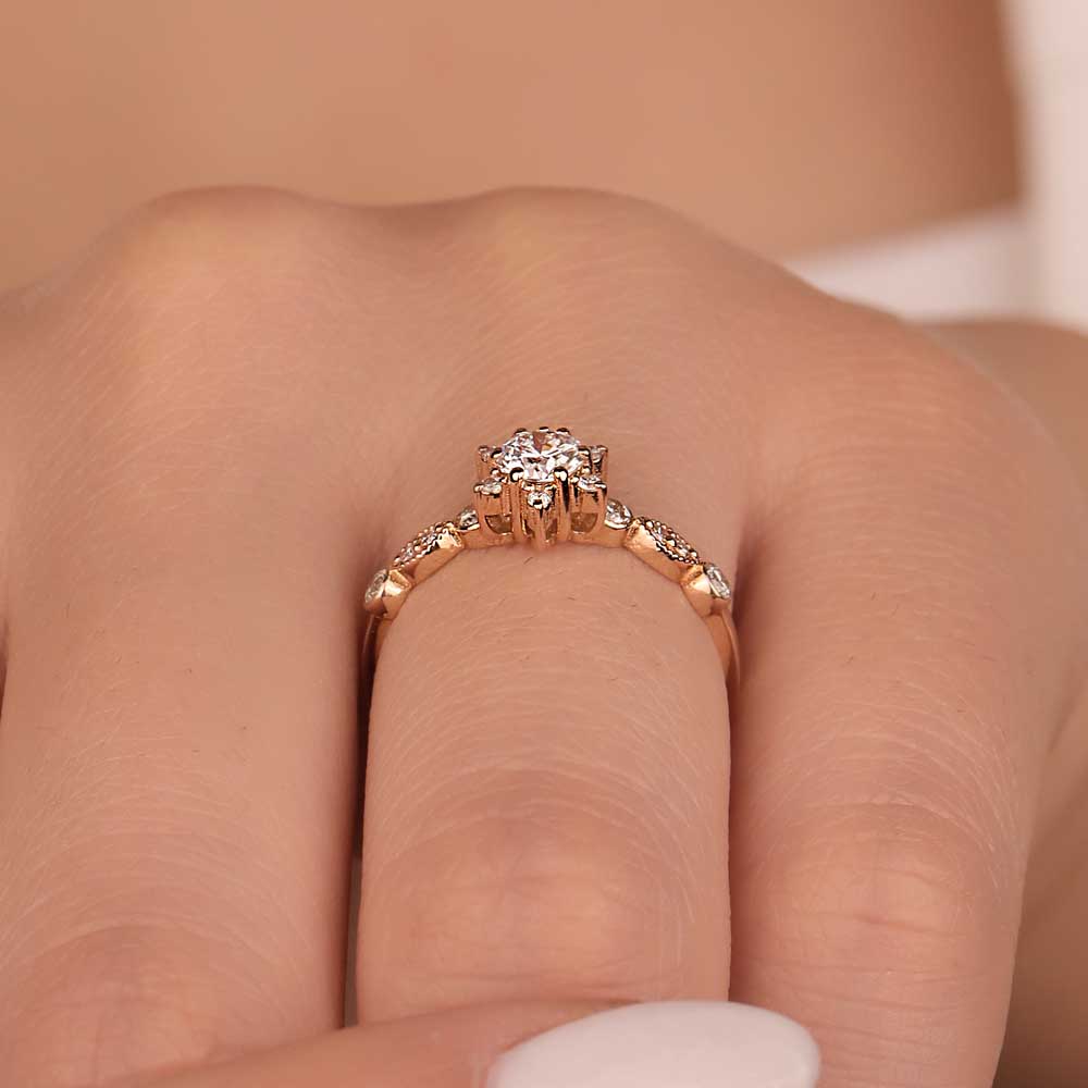 0,45 Karat Pırlanta Vintage Yüzük