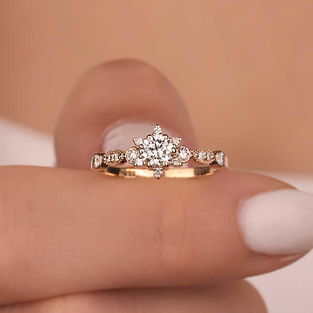 0,45 Karat Pırlanta Vintage Yüzük