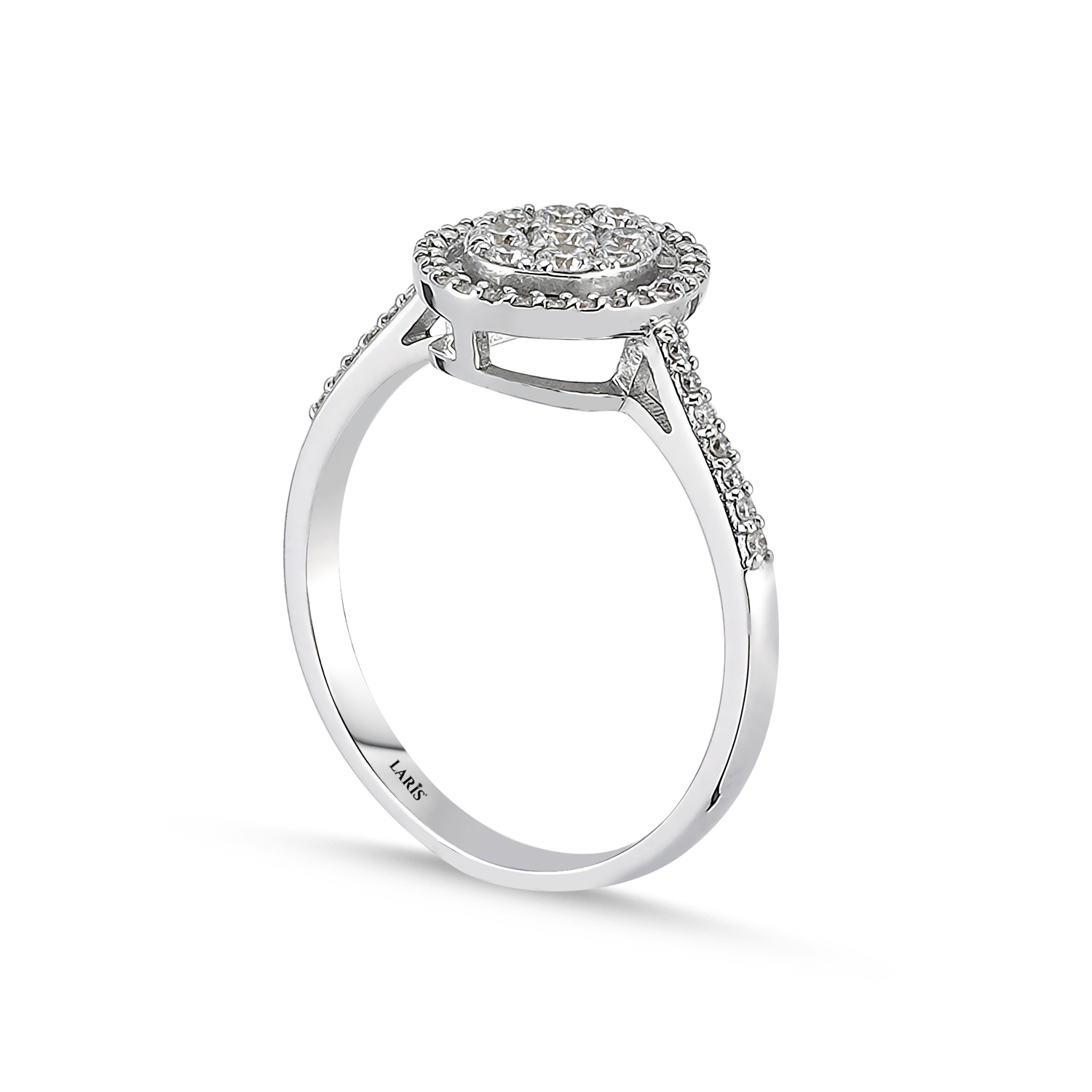 coronet yüzükler 0,44 Karat Oval Pırlanta Coronet Yüzük