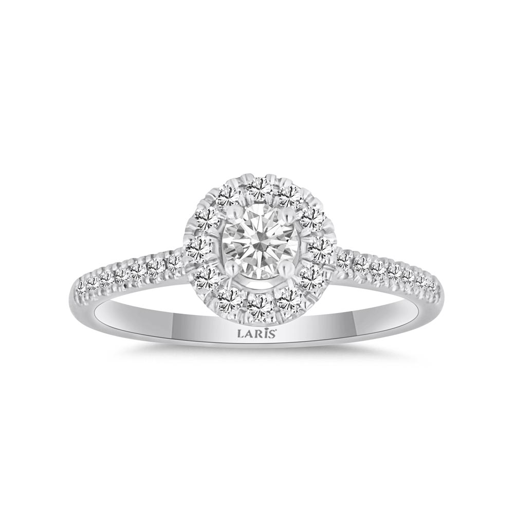 0.60 Karat Pırlanta Halo Tektaş Yüzük