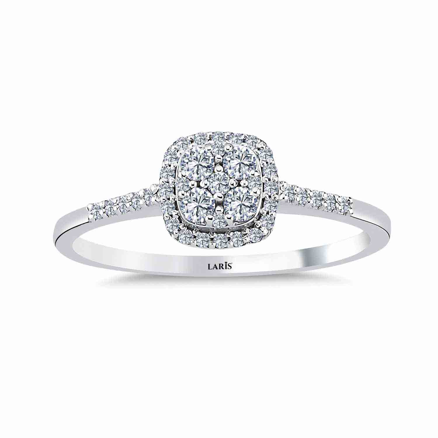 coronet yüzükler 0,23 Karat Pırlanta Daisy Coronet Yüzük