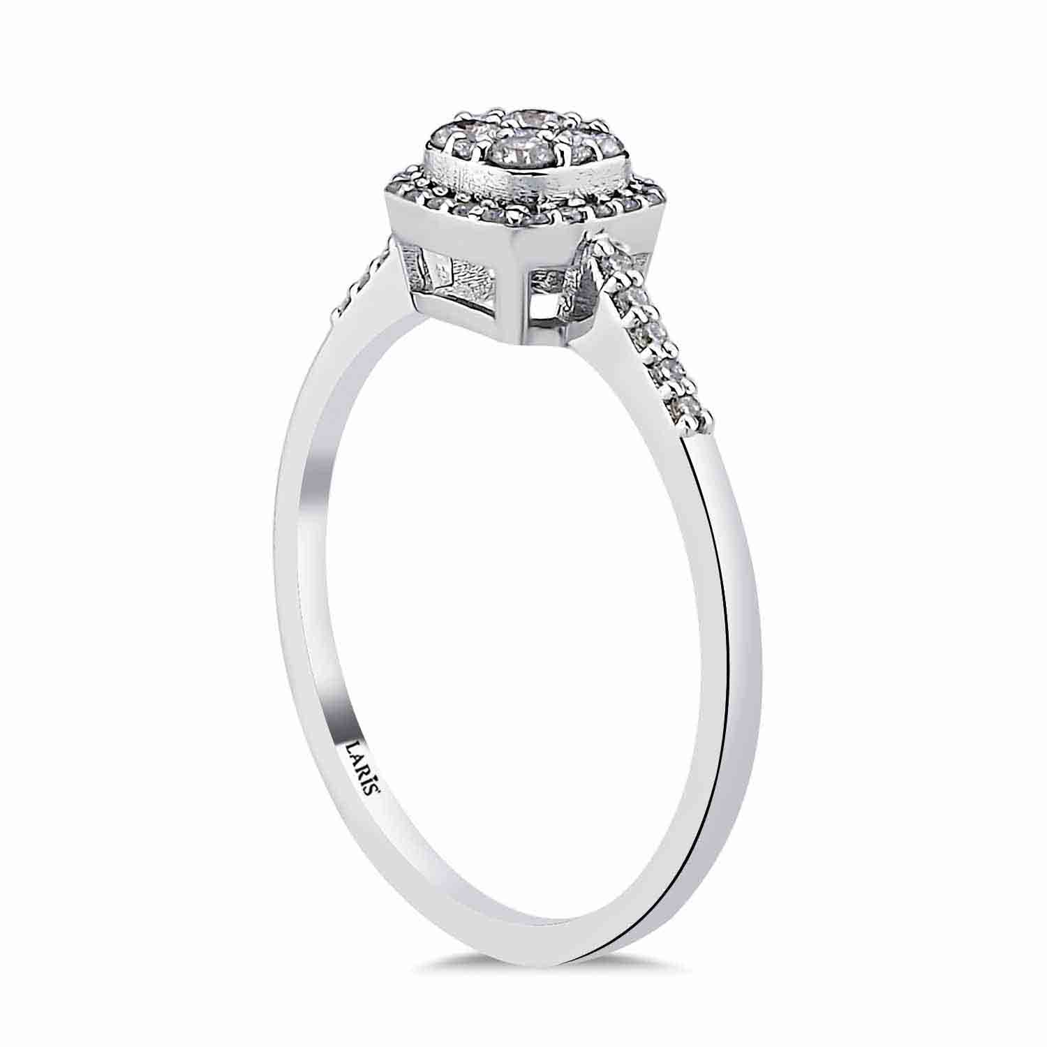 coronet yüzükler 0,23 Karat Pırlanta Daisy Coronet Yüzük