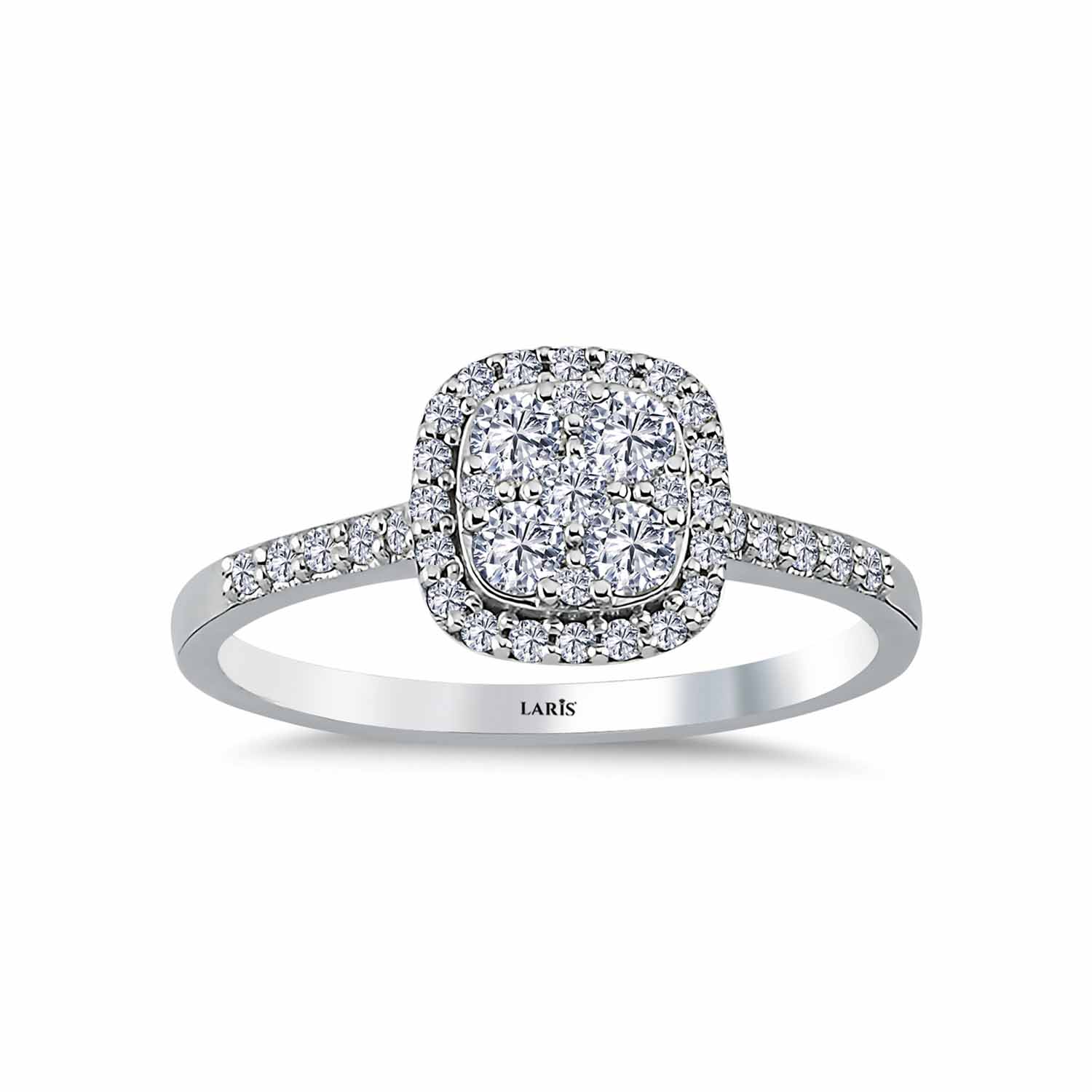 coronet yüzükler 0,40 Karat Pırlanta Daisy Coronet Yüzük