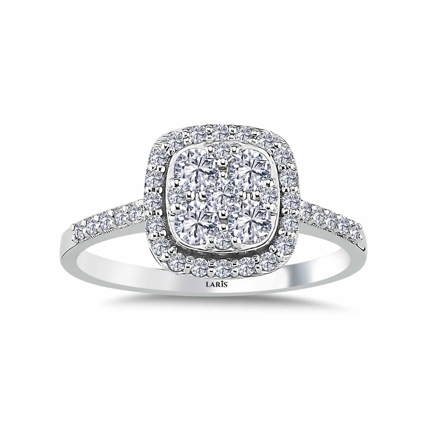 coronet yüzükler 0,57 Karat Pırlanta Daisy Coronet Yüzük