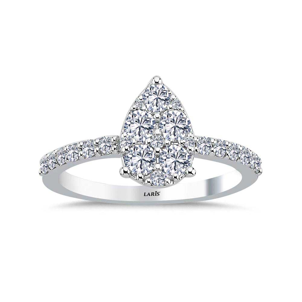 0,64 Karat Pırlanta Coronet Damla Tasarım Yüzük