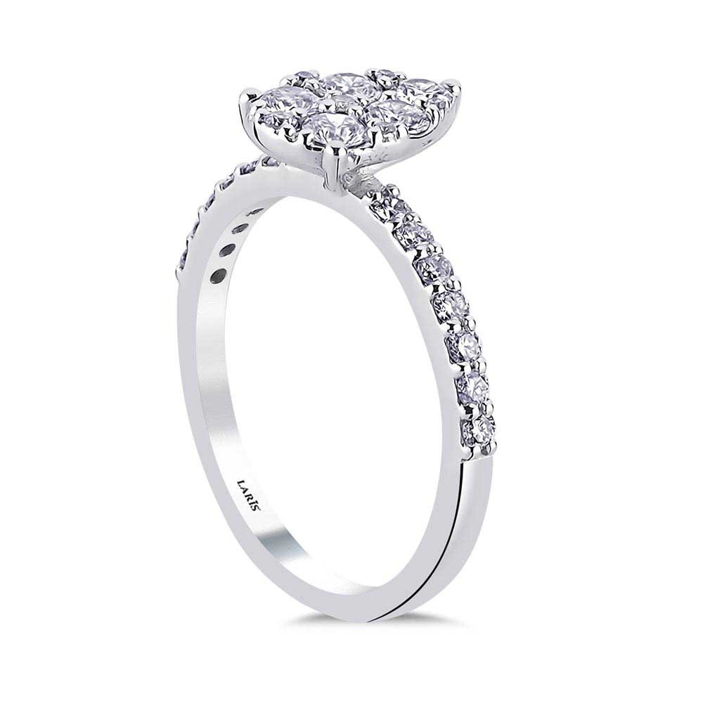 0,64 Karat Pırlanta Coronet Damla Tasarım Yüzük