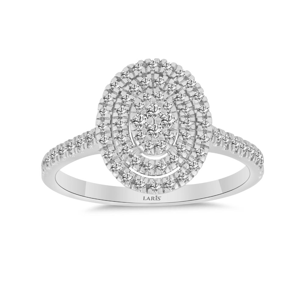 0.37 Karat Pırlanta Oval Coronet Yüzük