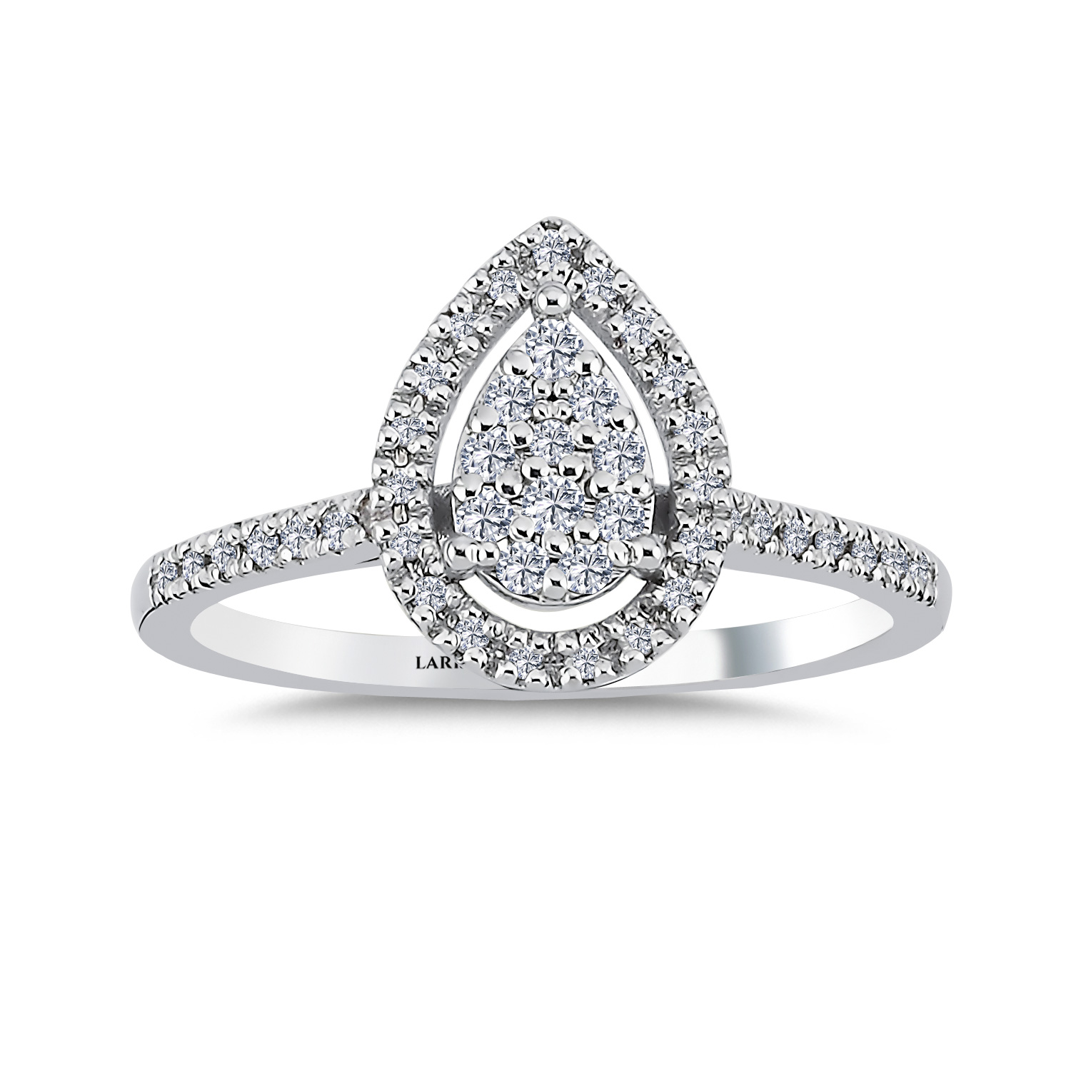 coronet yüzükler 0.25 Karat Pırlanta Damla Coronet Yüzük