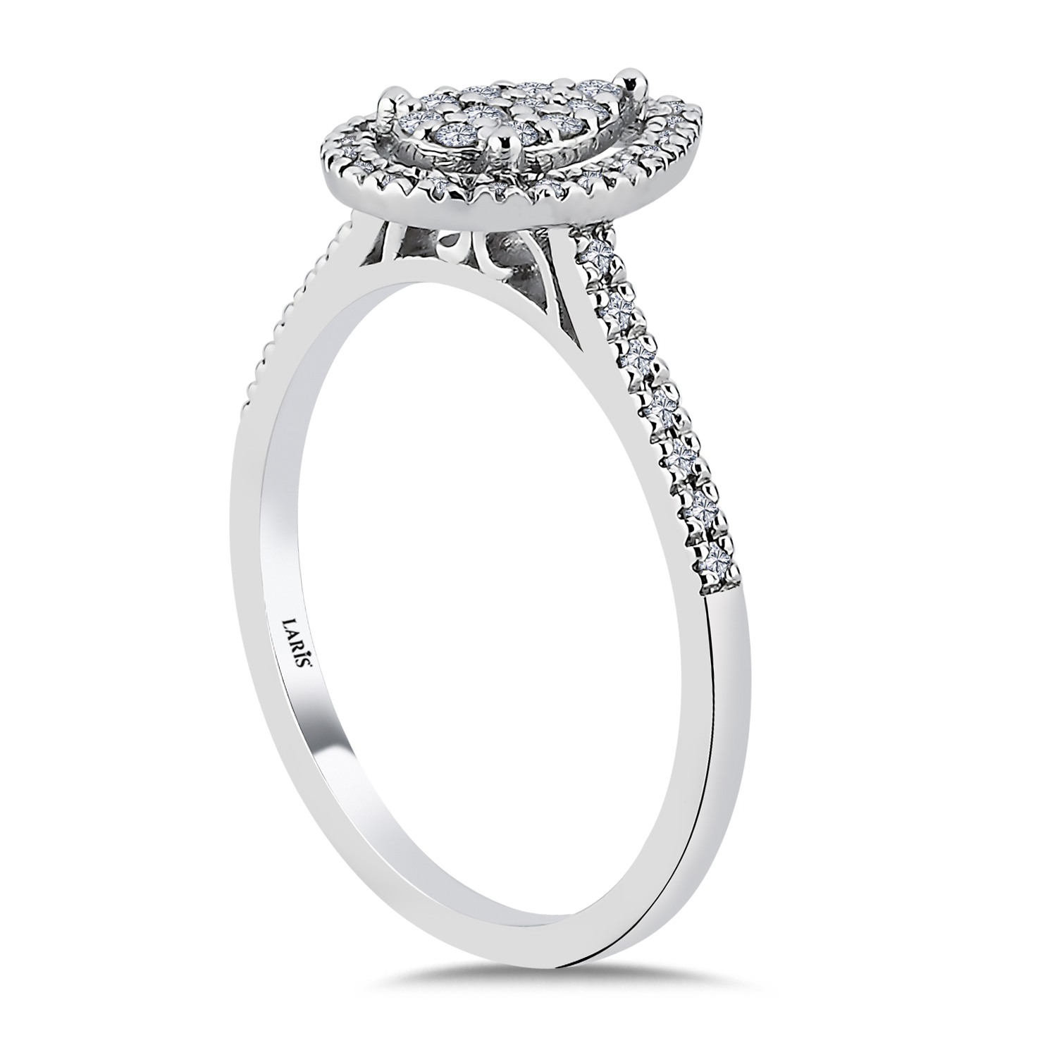 coronet yüzükler 0.25 Karat Pırlanta Damla Coronet Yüzük