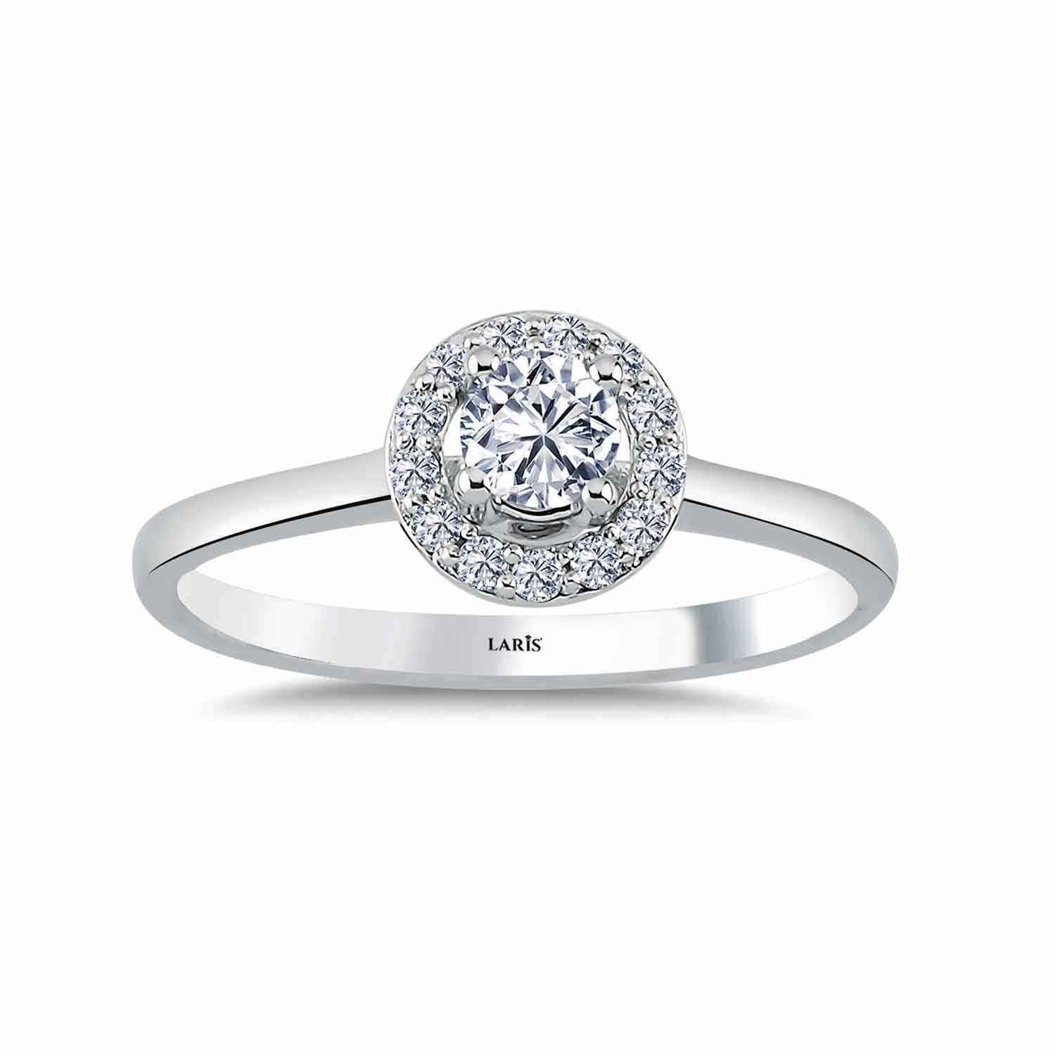 0,40 Pırlanta Halo Tektaş Yüzük