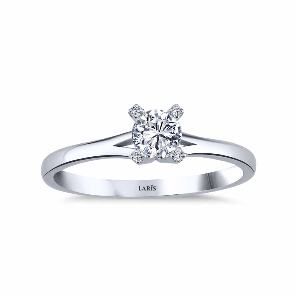 0,43 Karat Pırlanta Tırnakları Taşlı Tektaş Yüzük