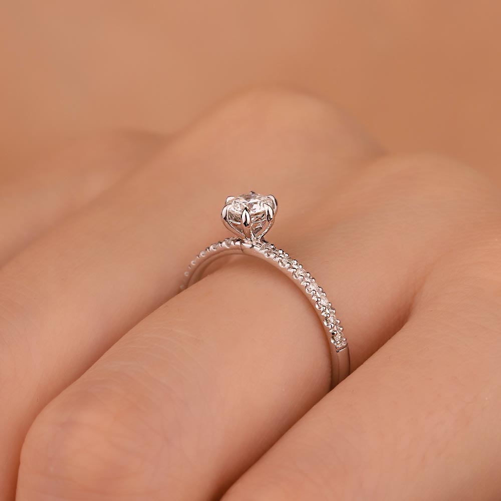 0,40 Karat Pırlanta Tiffany Tektaş Yüzük