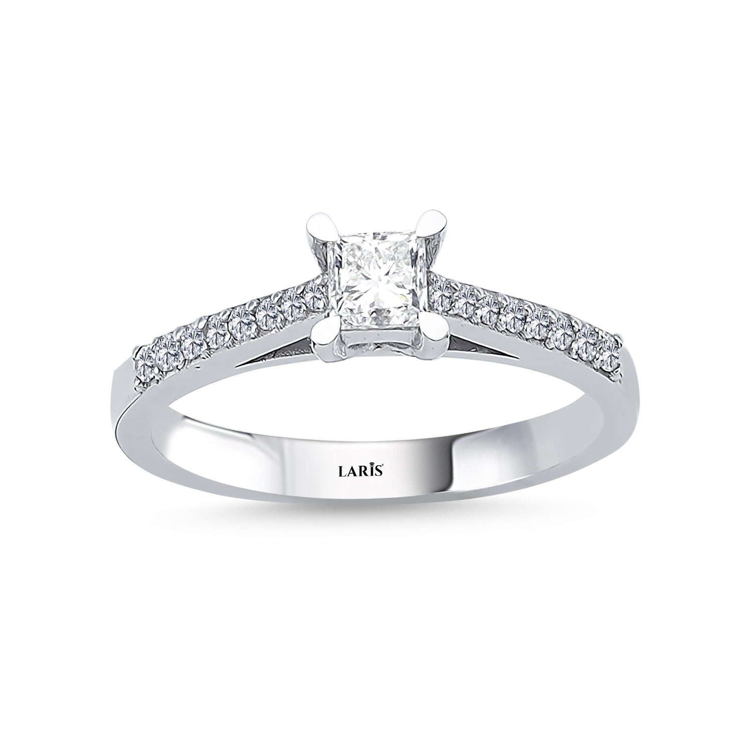 0,35 Karat Pırlanta Prenses Kesim Tektaş Yüzük