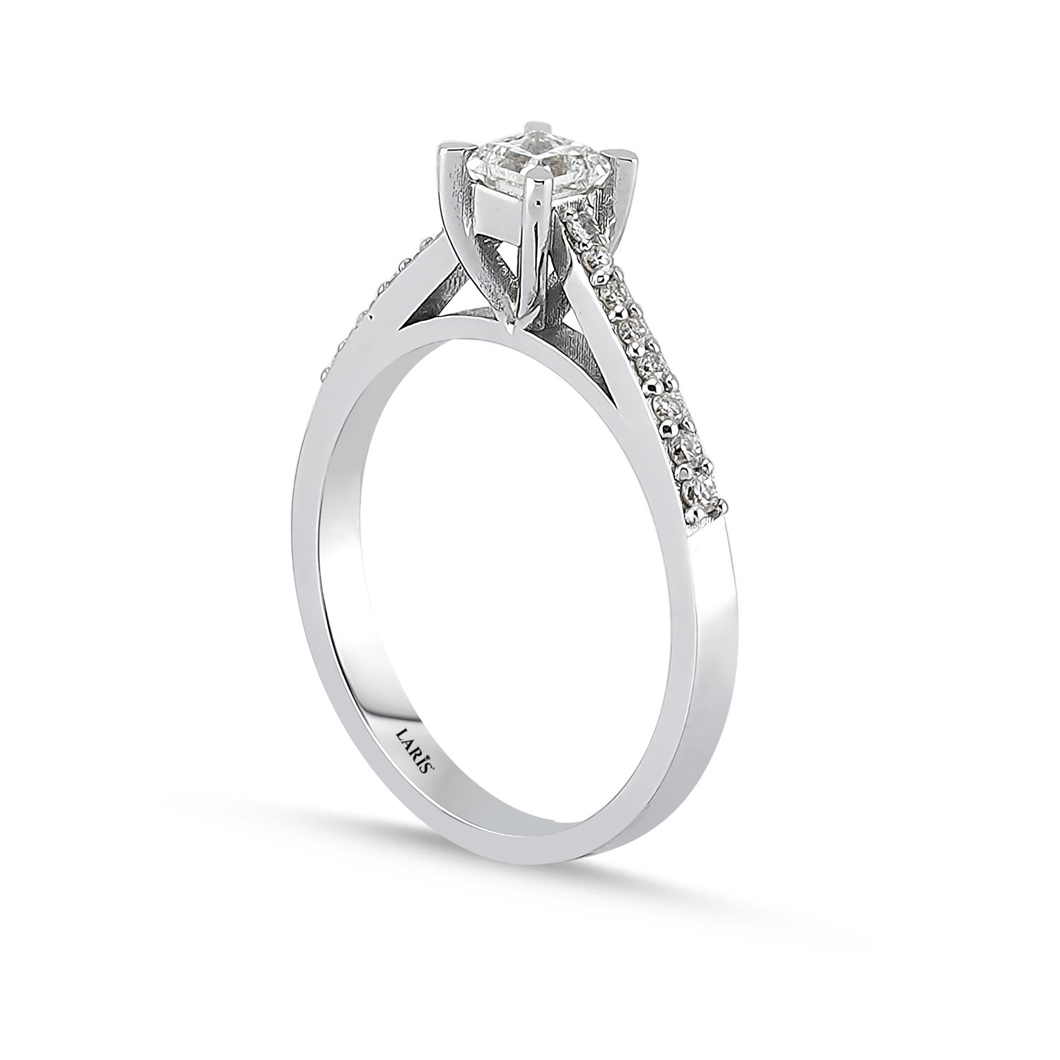 0,35 Karat Pırlanta Prenses Kesim Tektaş Yüzük