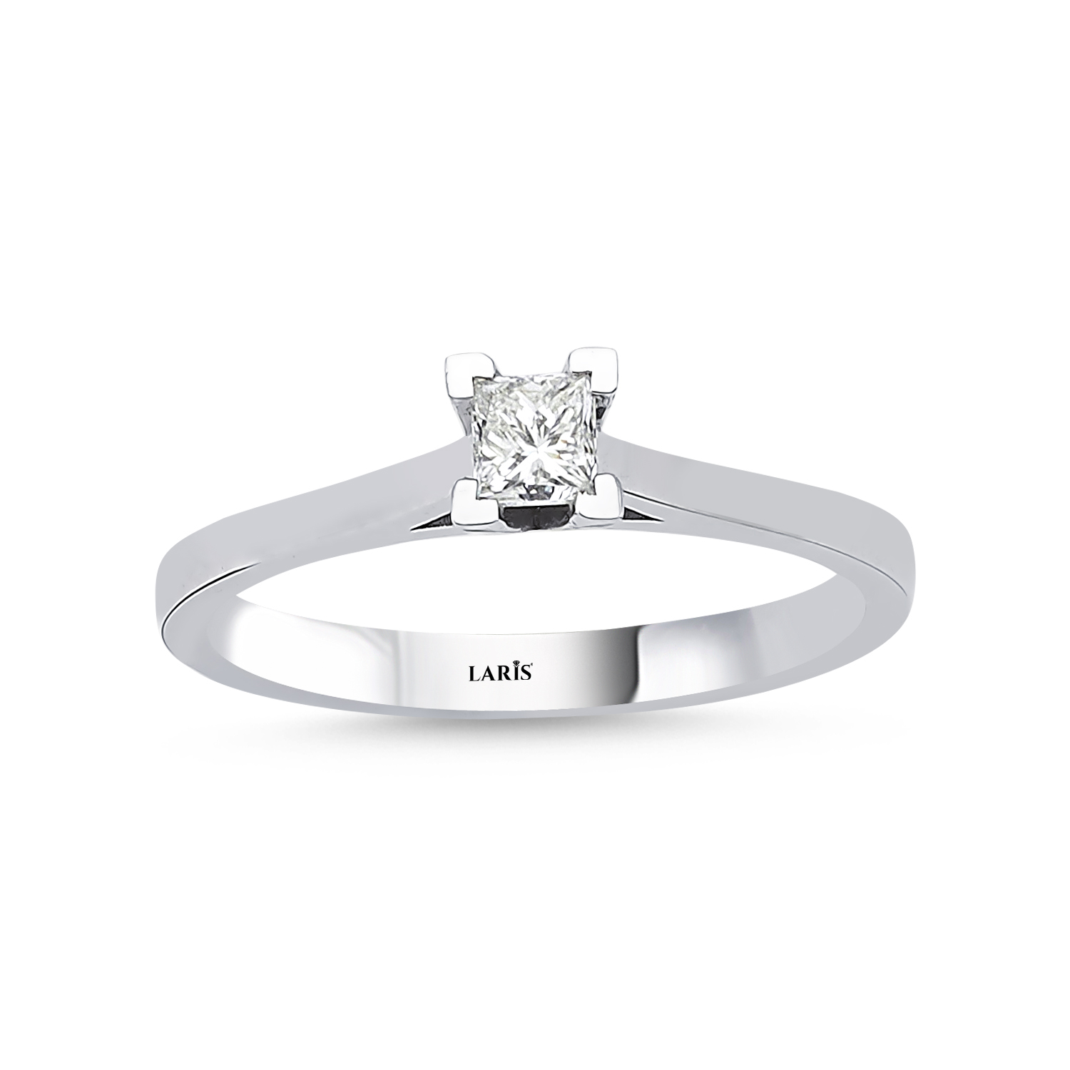 0,24 Karat Prenses Kesim Pırlanta Tektaş Yüzük