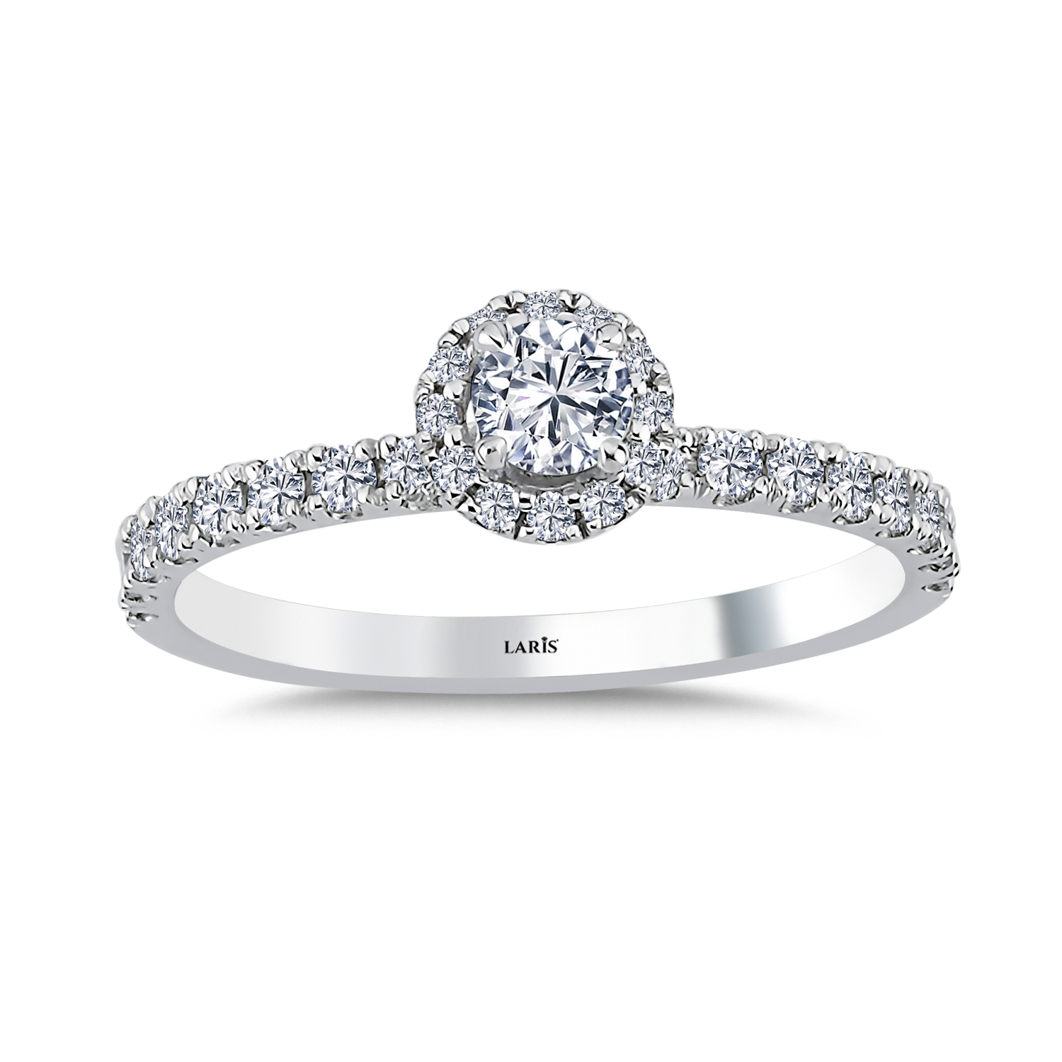 0.50 Karat Pırlanta Halo Tektaş Yüzük