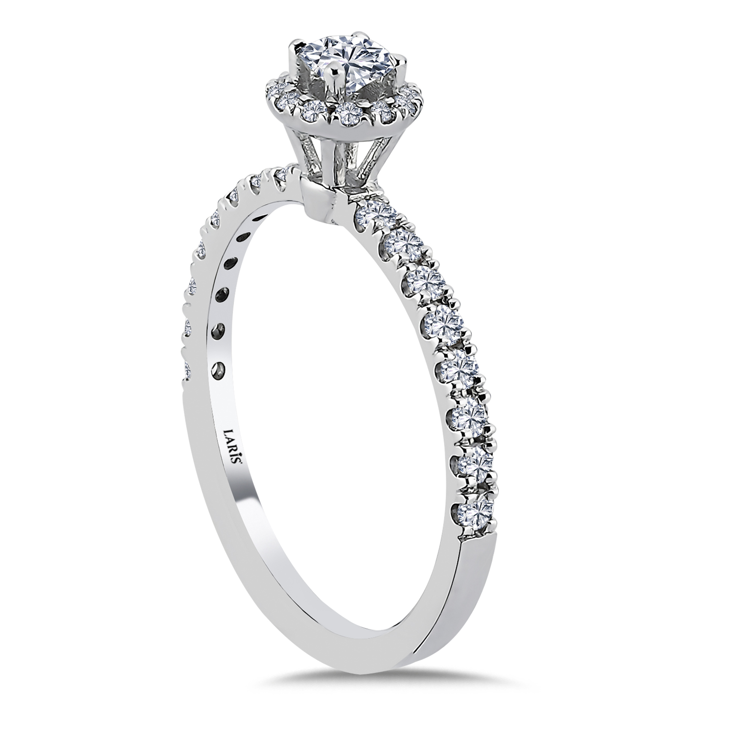 0.50 Karat Pırlanta Halo Tektaş Yüzük