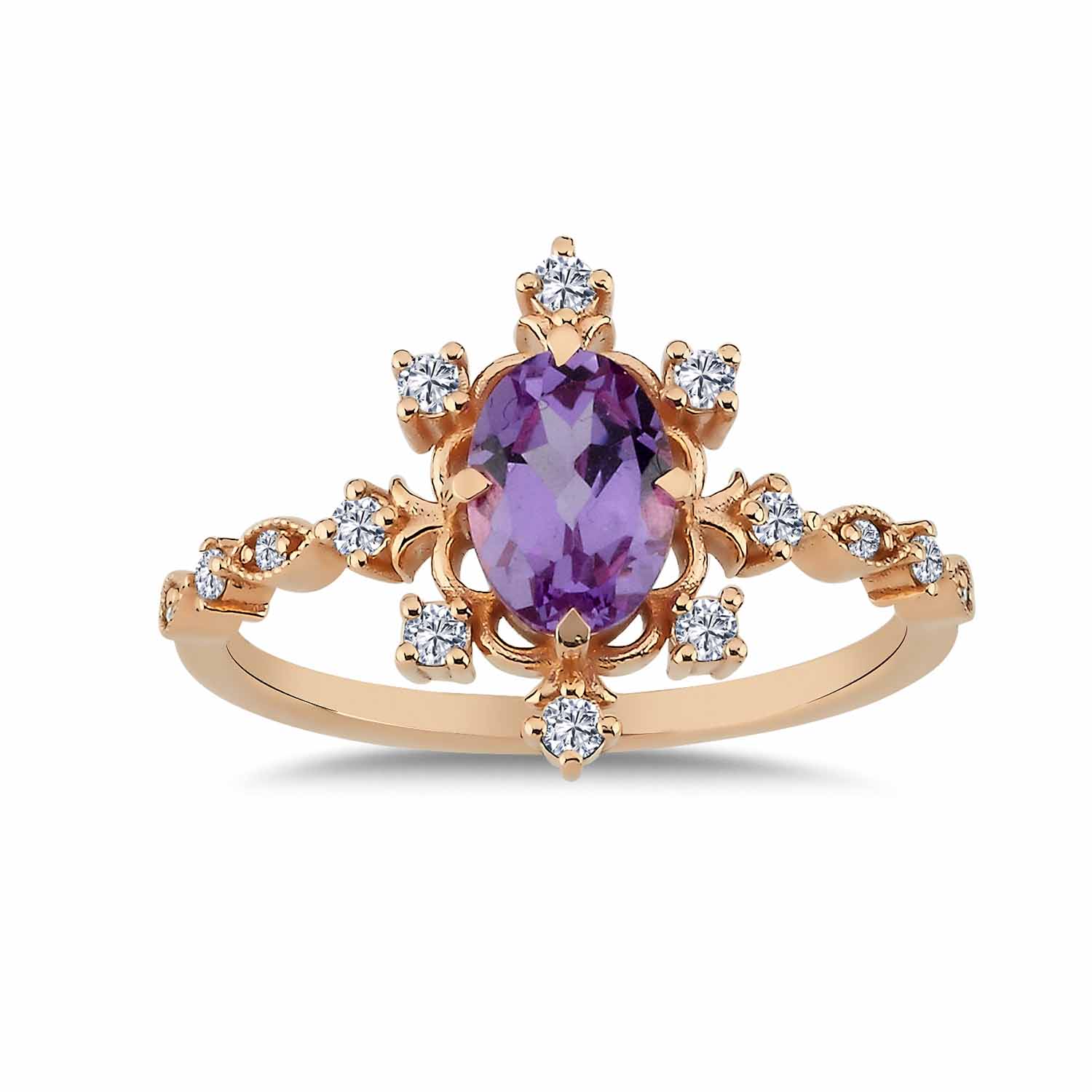 Vintage Yüzükler 1,82 Karat Pırlanta Vintage Alexandrit Yüzük