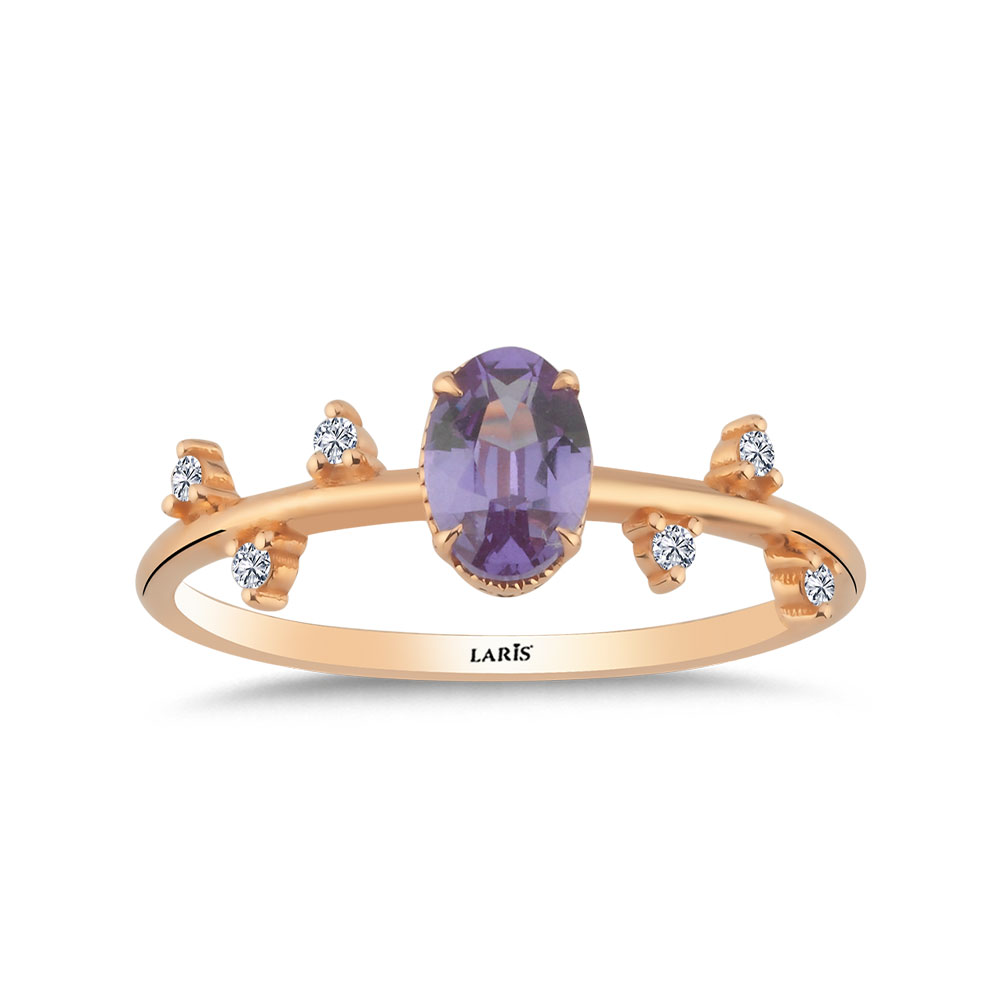 1,05 Karat Pırlanta Vintage Alexandrit Yüzük