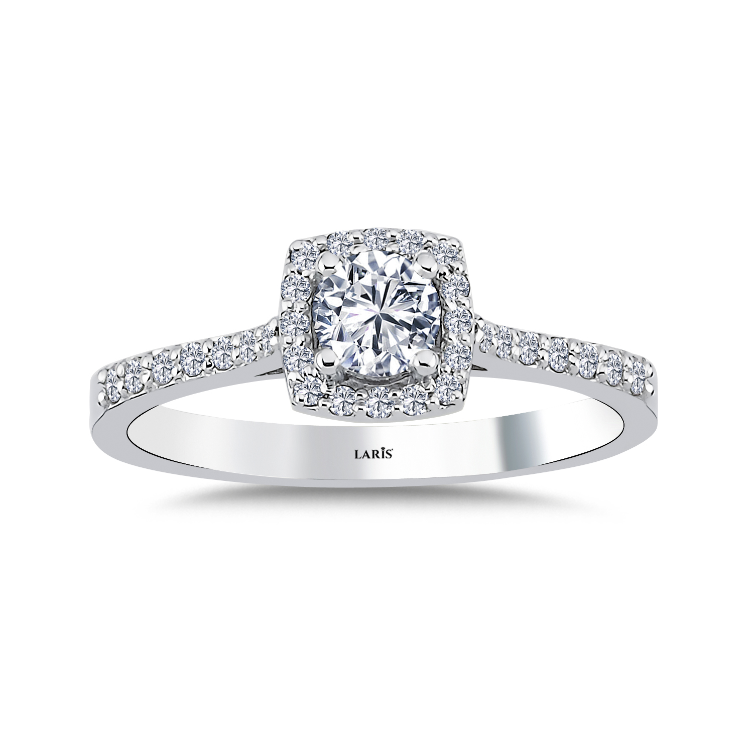 0.45 Karat Pırlanta Özel Tasarım Halo Tektaş Yüzük