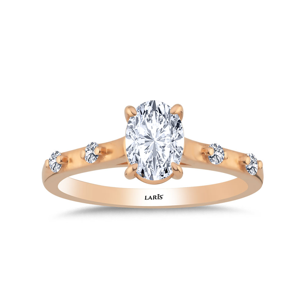 Vintage Yüzükler 0,90 Karat Pırlanta Ve Beyaz Topaz Vintage Yüzük