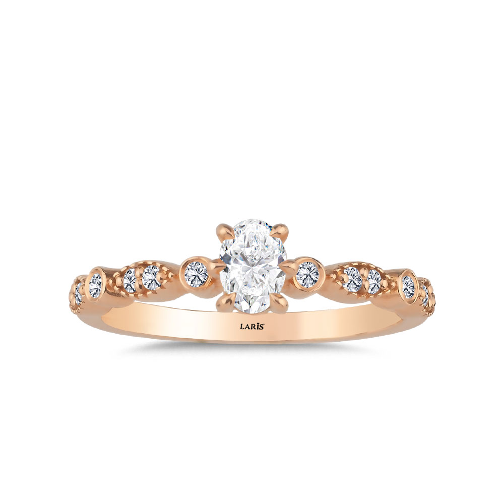 0,40 Karat Pırlanta Oval Vintage Yüzük