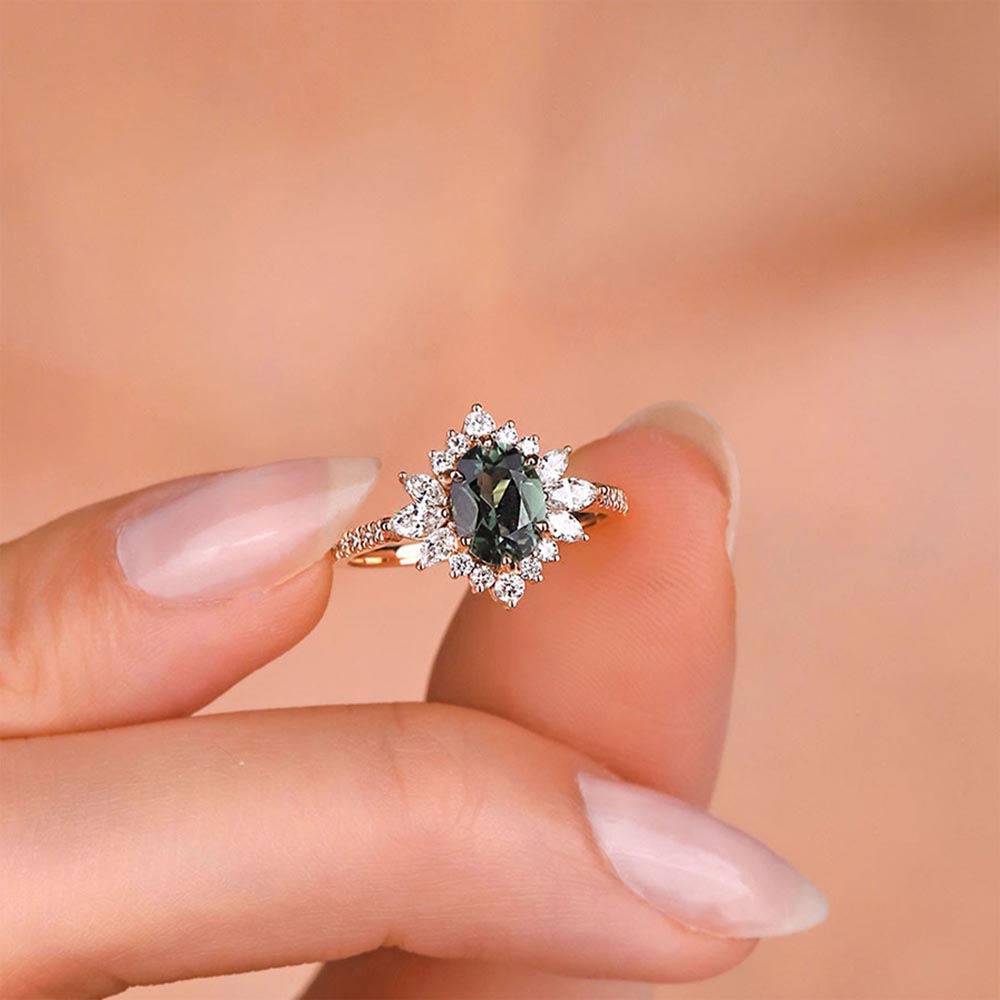 1,62 Karat Pırlanta Vintage Turmalin Yüzük