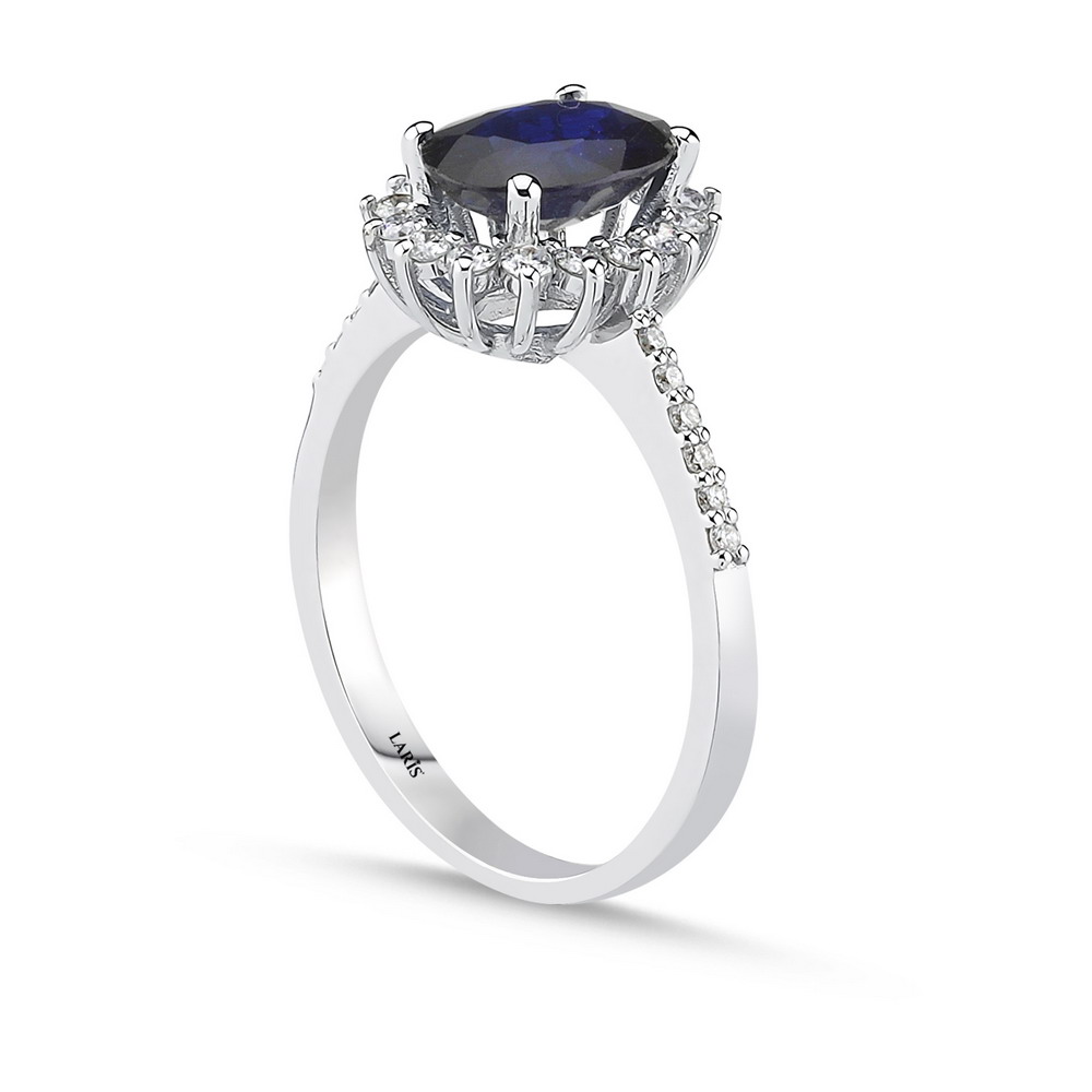 2.07 Karat Pırlanta Oval Royale Safir Yüzük