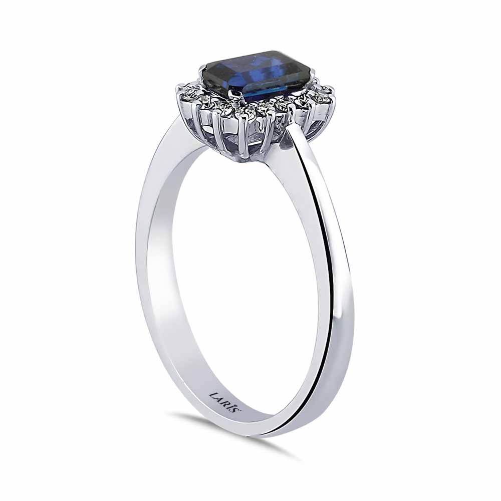 Safir Yüzükler 0,83 Karat Pırlanta Royale Safir Yüzük