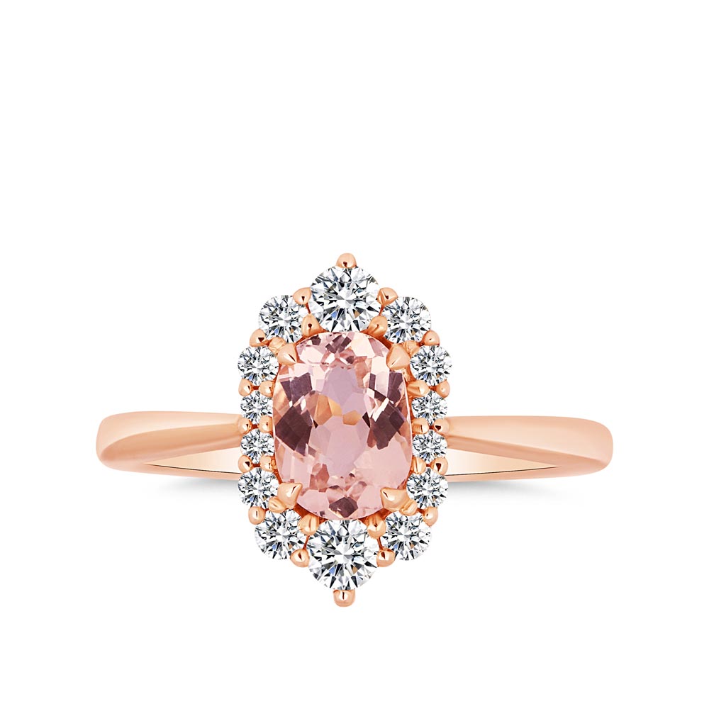 Vintage Yüzükler 1.06 Karat Pırlanta Morganit Vintage Yüzük