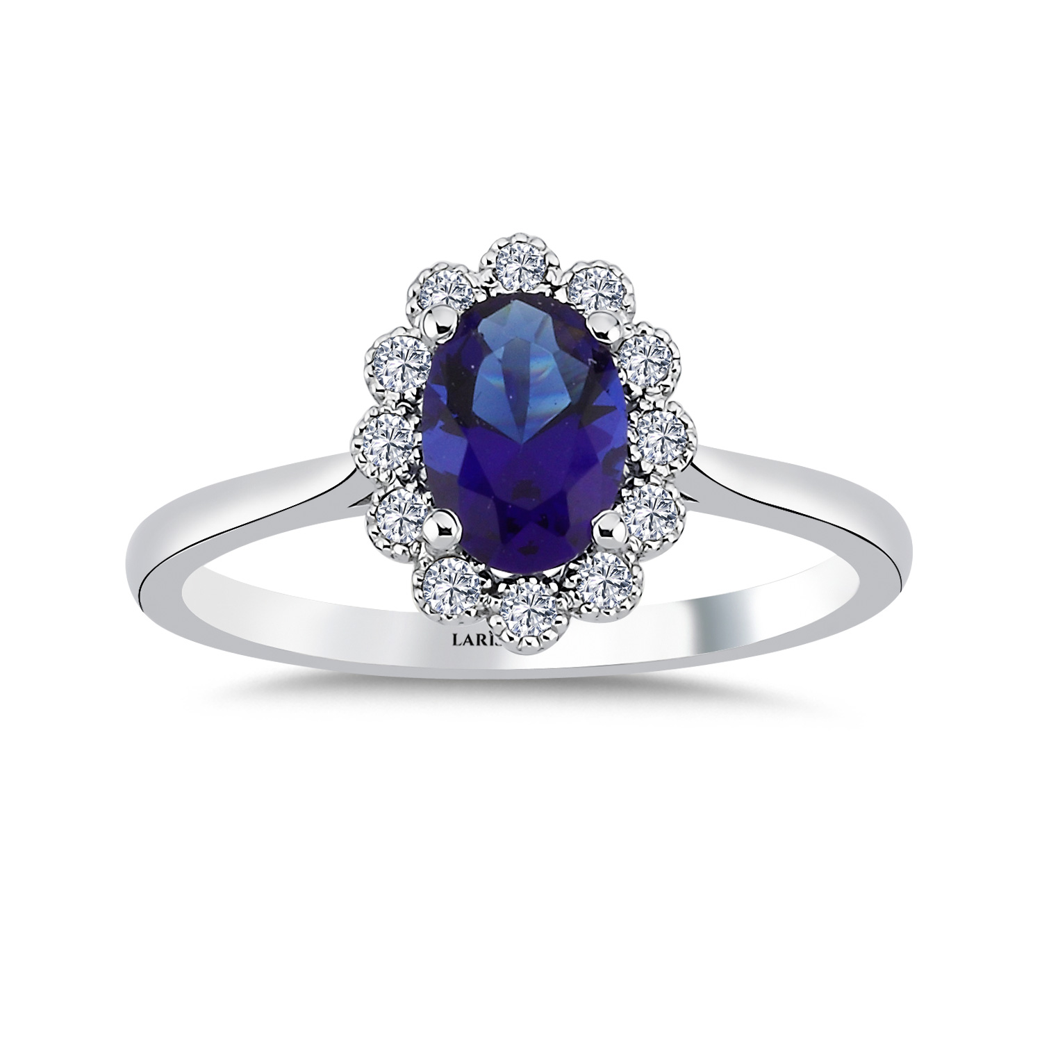 1.17 Karat Pırlanta Oval Royale Safir Yüzük