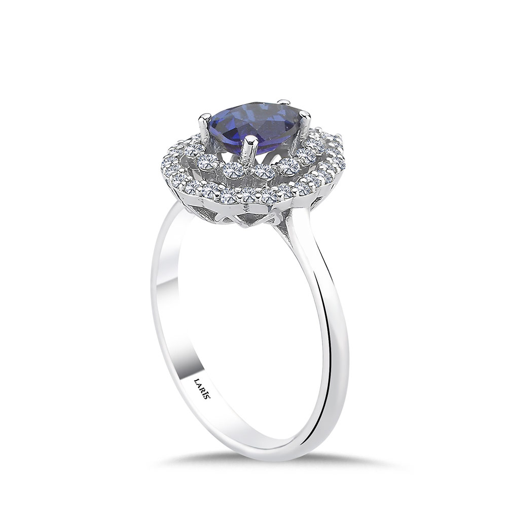 1,40 Karat Pırlanta Ve Safir Royale Yüzük