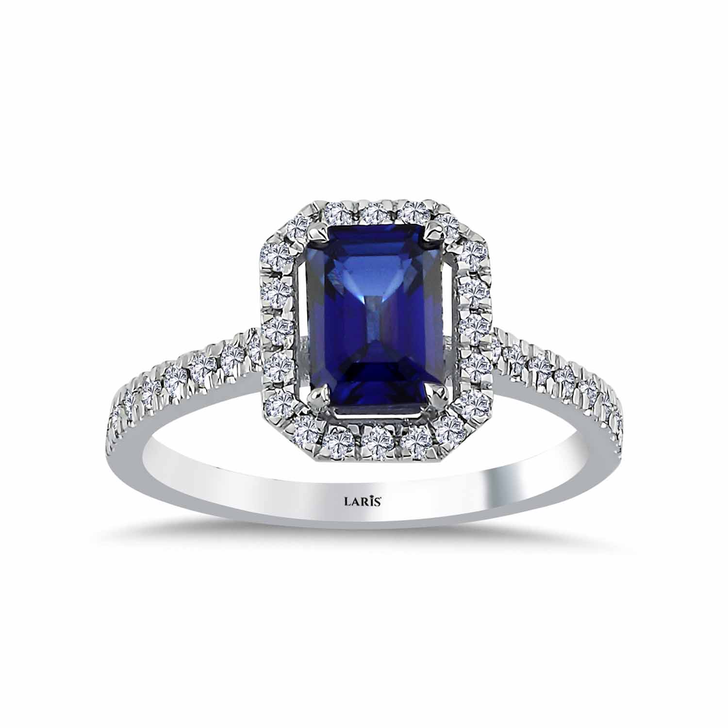 Safir Yüzükler 1,33 Karat Pırlanta Royale Safir Yüzük