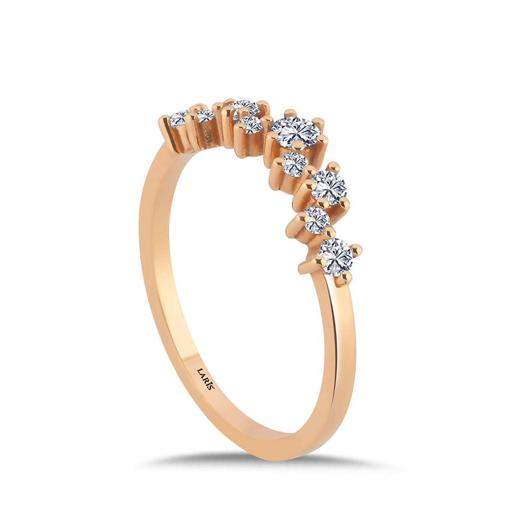 0,34 Karat Pırlanta Yarımtur Vintage Yüzük