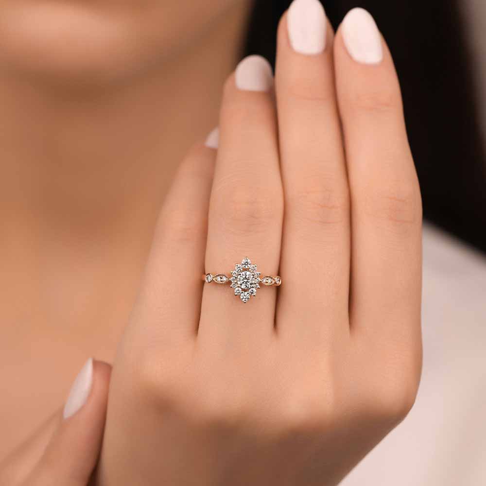 0,60 Karat Pırlanta Özel Tasarım Vintage Yüzük