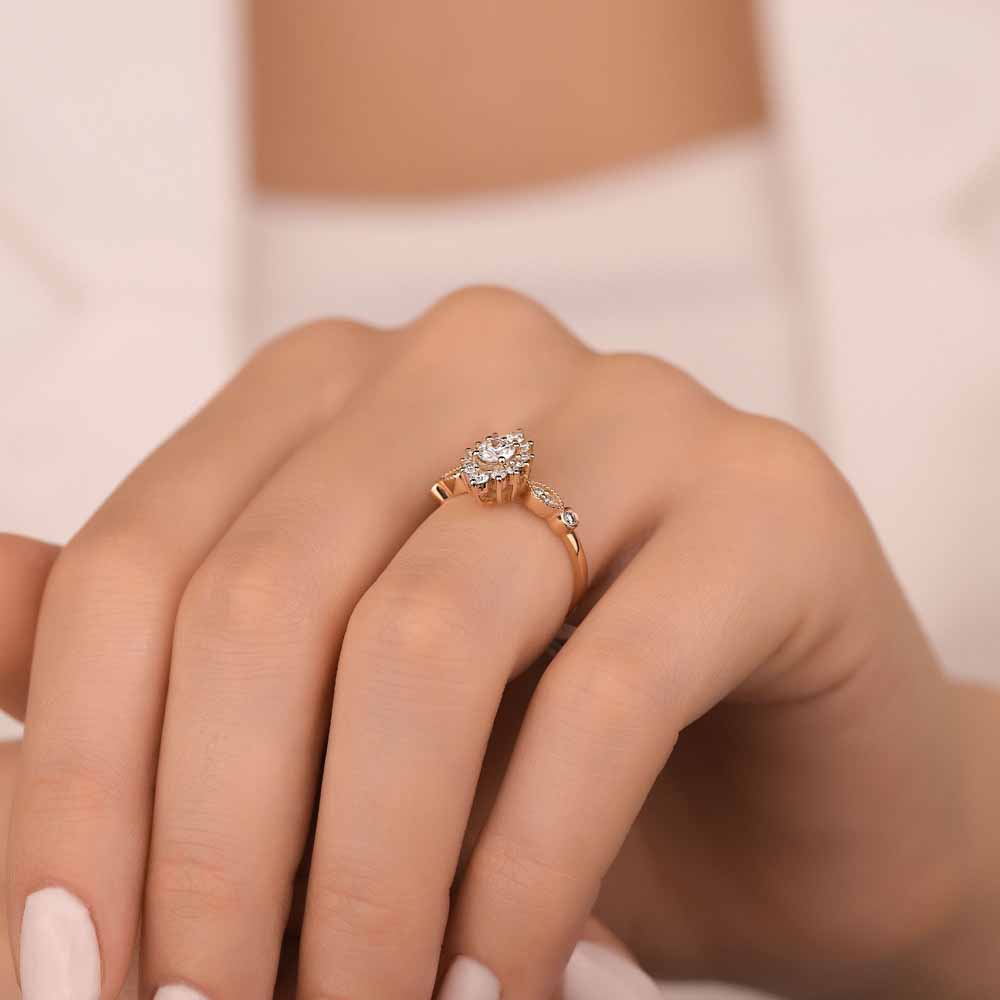 0,60 Karat Pırlanta Özel Tasarım Vintage Yüzük