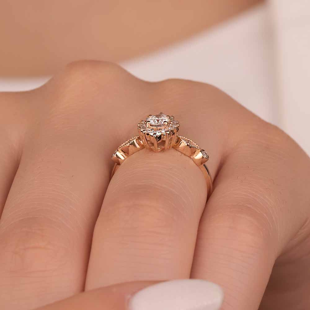 0,60 Karat Pırlanta Özel Tasarım Vintage Yüzük