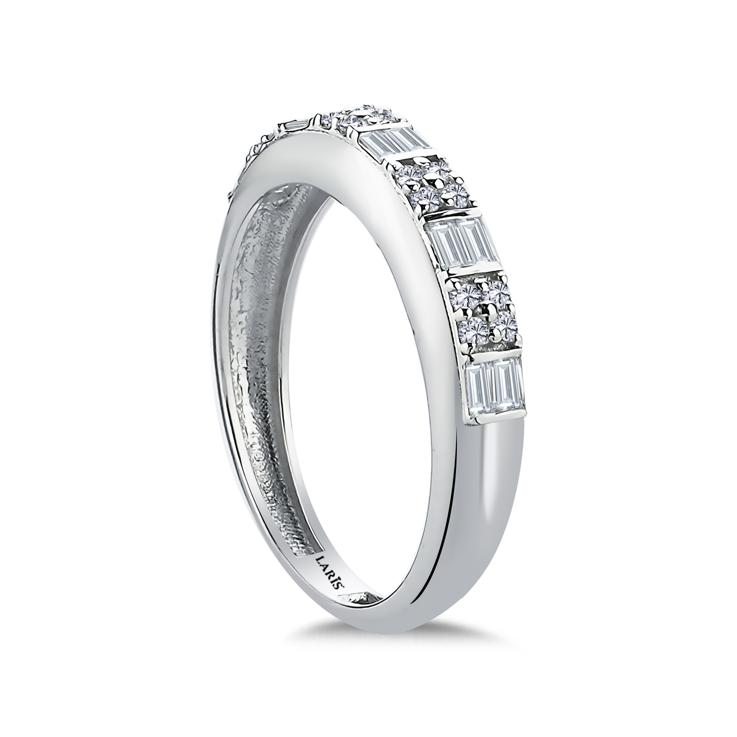 0,36 Karat Pırlanta Baget Yarımtur Alyans Yüzük