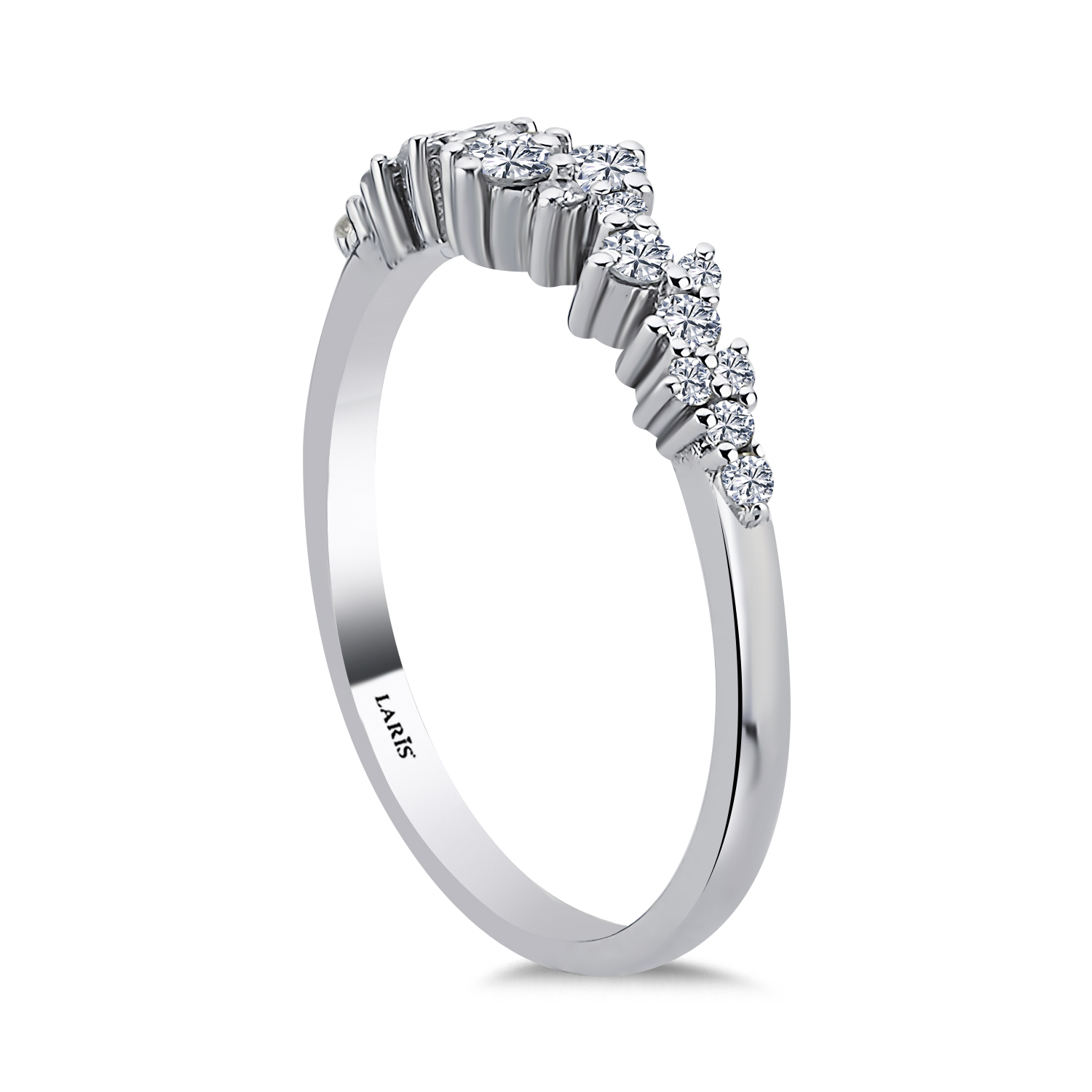 0,25 Karat Pırlanta Ethereal Tasarım Yarımtur Yüzük