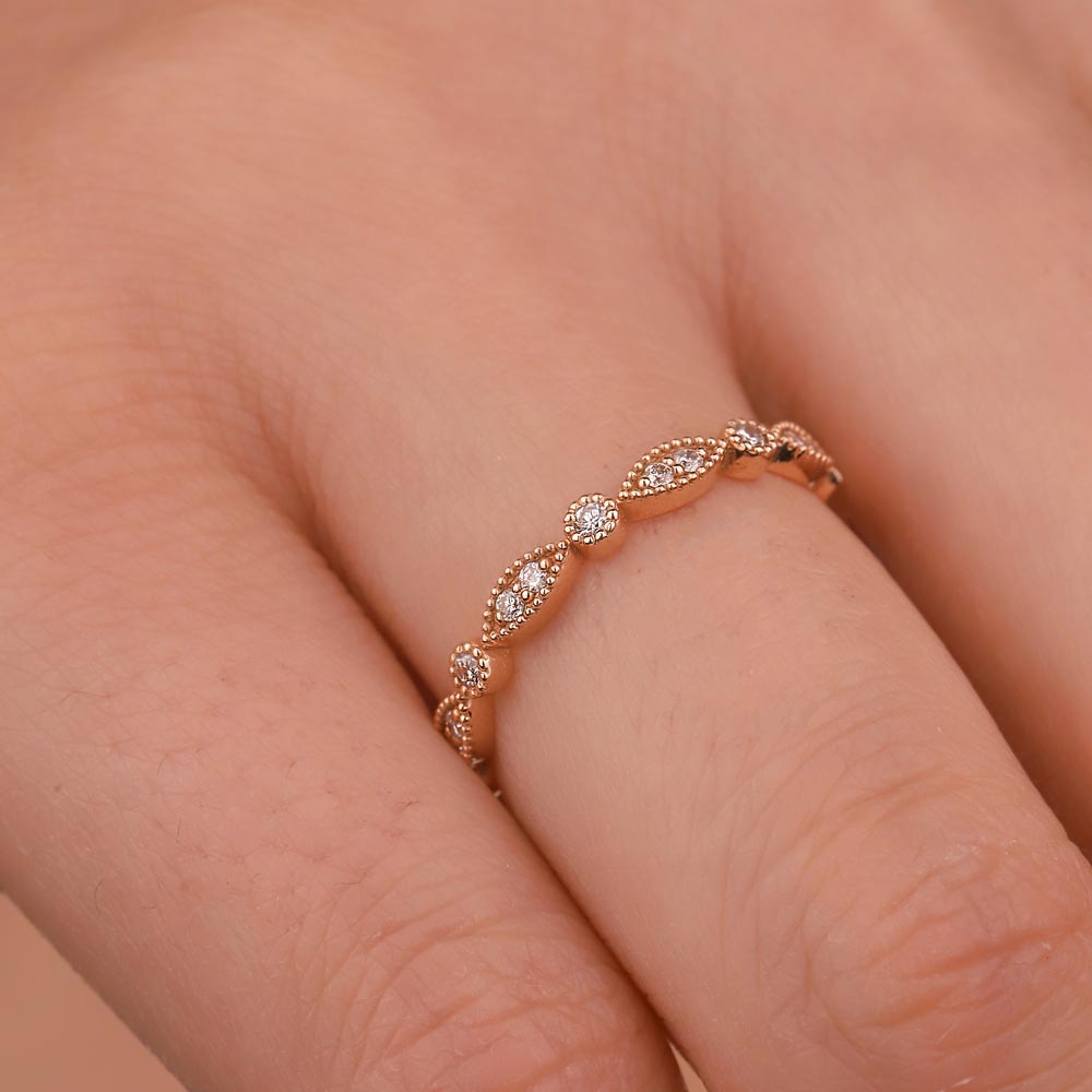 0,15 Karat Pırlanta Vintage Yarımtur