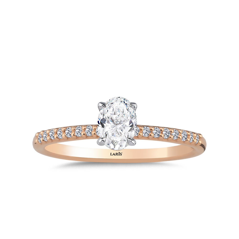 0,50 Karat Pırlanta Oval Tektaş Yüzük