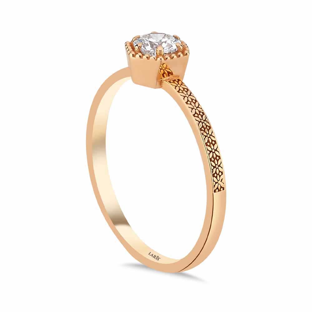 0,30 Karat Pırlanta Vintage Tektaş Yüzük